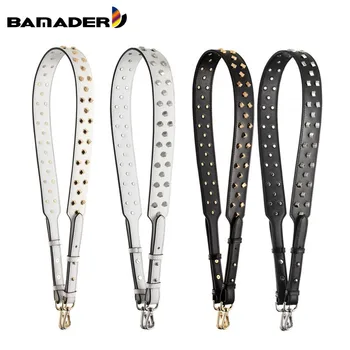

Leather Belt Rivet Bag Strap Genuine Leather Wide Shoulder Strap Long Adjustable Bag Accessories Straps Wild Punk Style