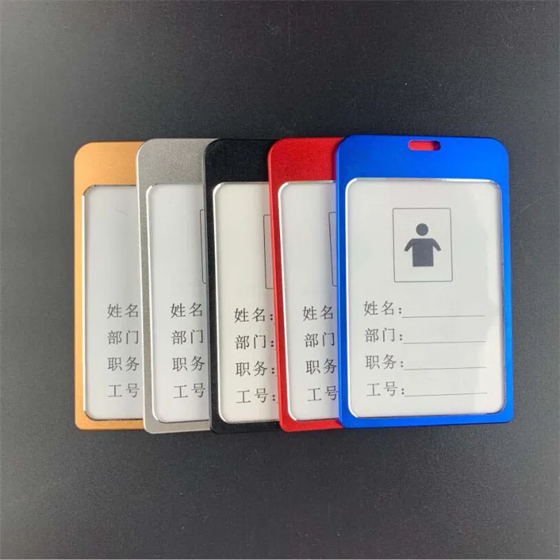 Card Holder Work Card Holders Aluminium Alloy Card Holder Employee Name ID Cover Metal Work Certificate Identity Badge Holder