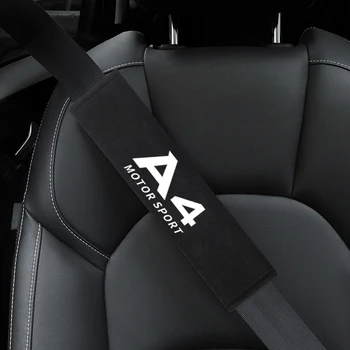 

2pcs Auto Shoulder Pads Cover Case for Audi A4 A5 A6 A8 C6 C5 A1 A7 A8 Q2 Q3 Q5 Q7 TT Car Emblem Accessories Car Seat Belt Cover