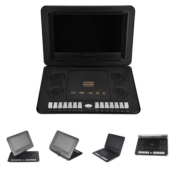 

Car VCD Home Rechargeable Battery Portable Video 16:9 HD USB Widescreen 13.8inch LCD Screen TV Game DVD Player