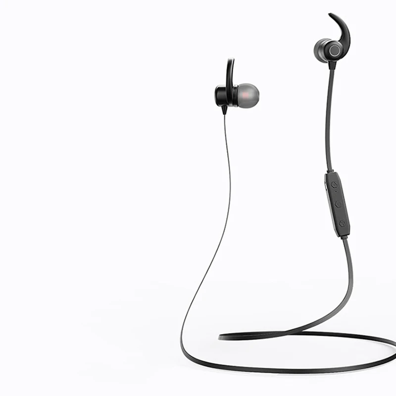 Беспроводная Спортивная bluetooth-гарнитура для бега в ухо, затычка для ушей на шею для Apple, Android, магнитная присоска, шумоподавление