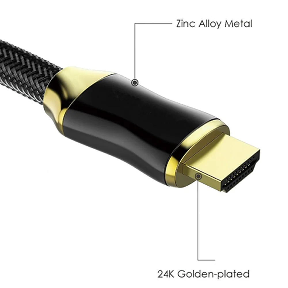Для HD ТВ проектора Hdmi 2,0 кабель HDMI кабель 4K Ultra HD 60 HZ папа-папа высококачественный позолоченный Соединительный плетеный кабель