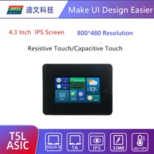 DWIN – Module tactile UART TFT de 4.3 pouces, qualité commerciale, écran 800x480 IPS, Interface 232/485, affichage HMI