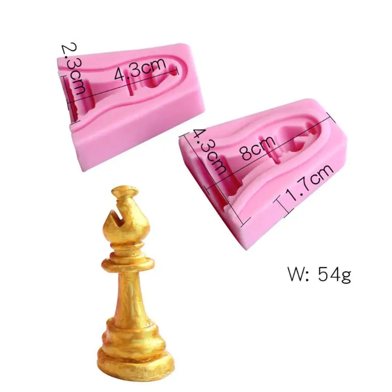 

Chess Shape Silicone Mould Fondant Clay Cake Baking Epoxy Molds DIY Decoration 95AB