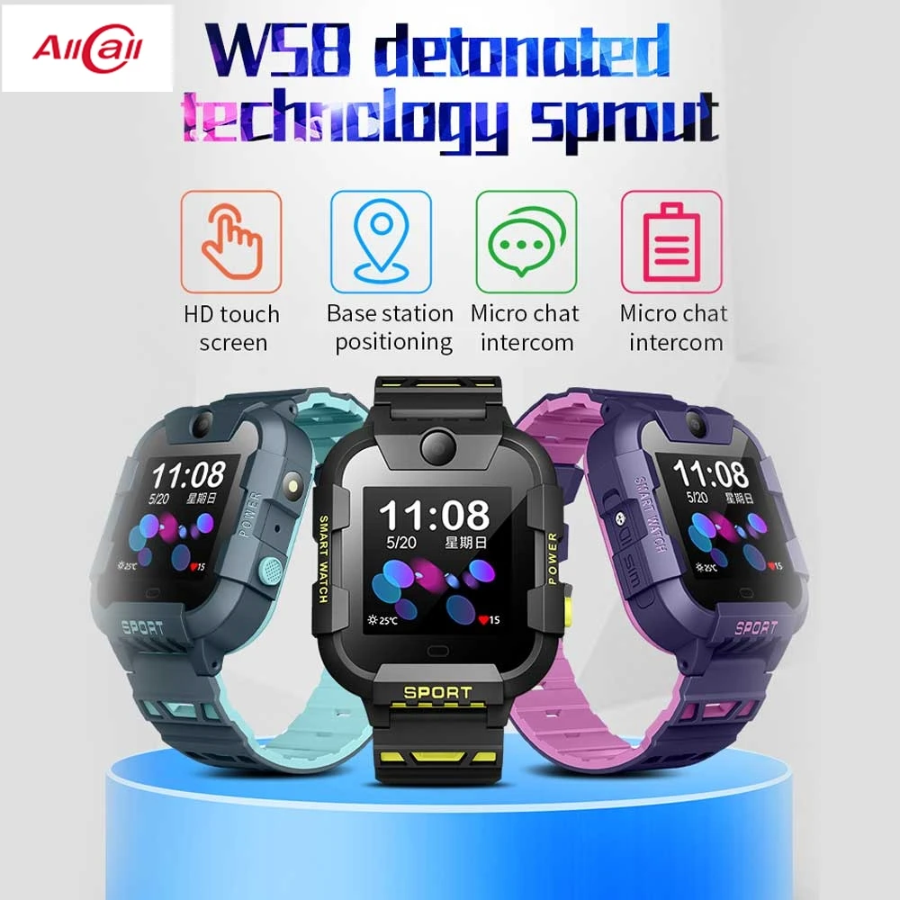 Online Reloj inteligente Original Allcall W58 para niños GPS Wifi Ip67 a prueba de agua Pantalla de 1,33 pulgadas tomar vídeo reloj inteligente para niños cámara para nadar