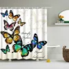 Chinese Shower Curtain Polyester Butterfly Pattern Printed Shower Curtains Bathroom Butterflies Printing Bathroom Accessories ► Photo 3/6