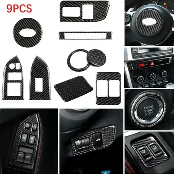 

Trim Car interior trim Decorative 9 Pcs/set Black Accessories Interior New