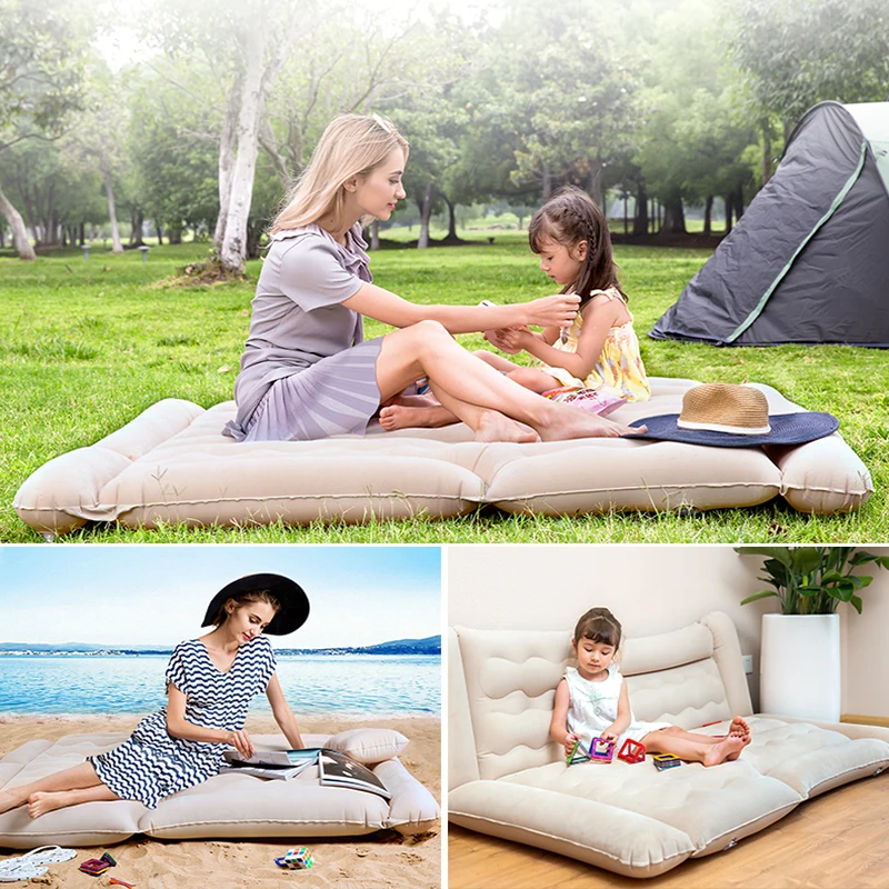 Inflatable Air Bed Car Sleeping Mattress Inflatable Car Mattress SUV Inflatable Car Multifunctional Car Inflatable Bed Travel Goods
