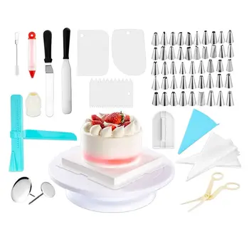

Cake Turntable Set 164 Piece Set Stainless Steel Baking Novice Tool Set Cake Decorating Mouth Set Cake Decorating Tools