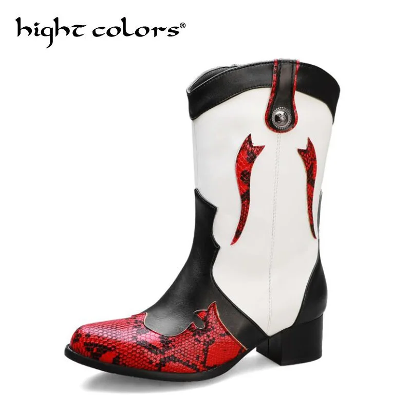 red white and blue cowboy boots womens