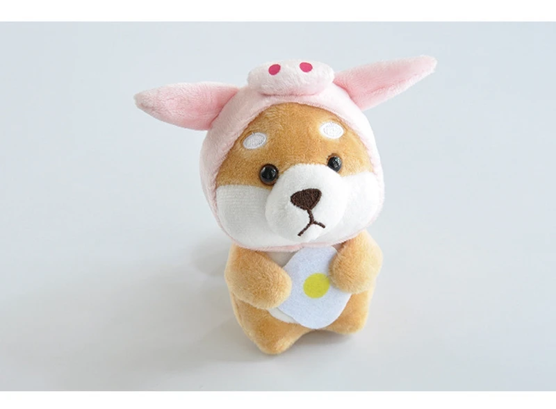 10 см Kawaii мягкие животные Шиба Китайский Зодиак платье плюшевый брелок собака стежка куклы детские игрушки