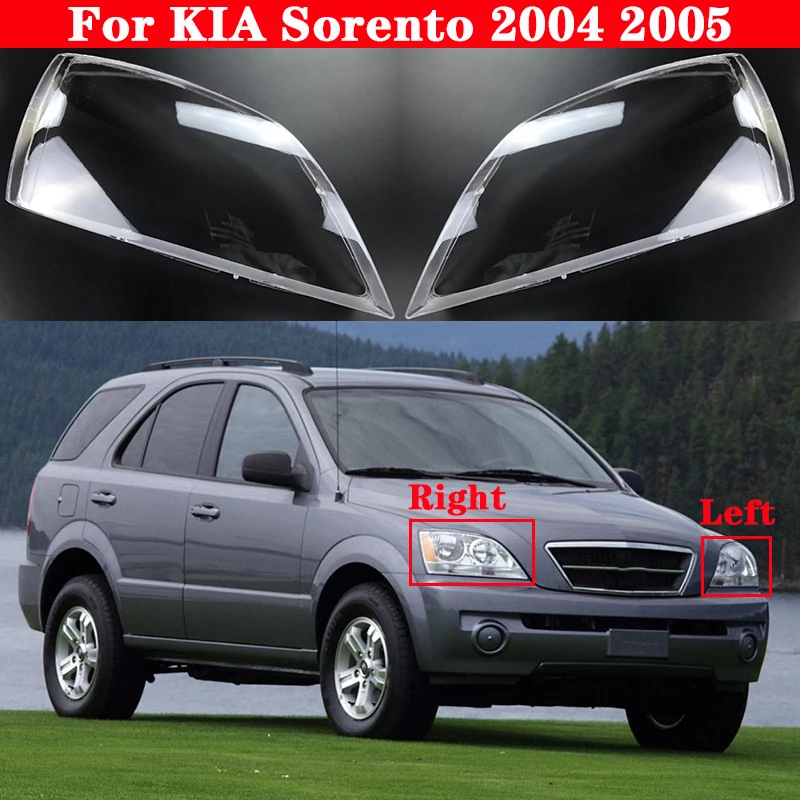 Car Front Headlight Cover For KIA Sorento 2004 2005 Auto Headlamp
