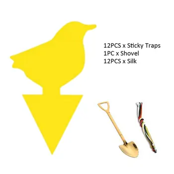 

12pcs Home Garden Sticky Traps Non Toxic Fruit Fly Indoor Outdoor Pest Control Insect Dual Sided Fungus Gnats Catcher Odorless