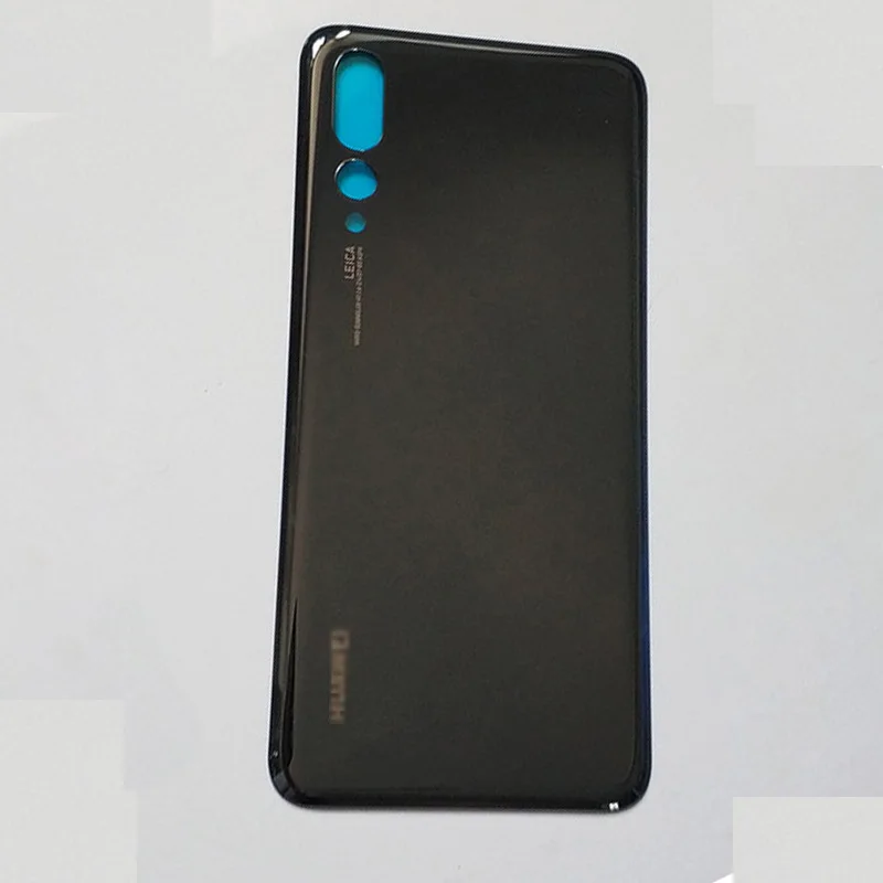 Задняя крышка батареи Чехол для huawei P20 Pro 3D стекло Задняя Дверь Корпус чехол Замена для huawei P20pro с логотипом - Цвет: Black