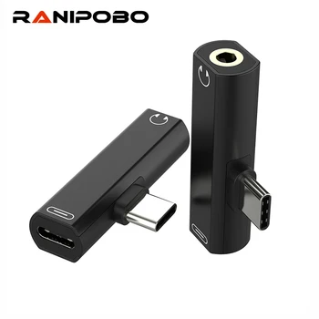 

2 In 1 Type C To 3.5mm Jack Earphone Charging Converter USB Type C Audio Adapter For Xiaomi 6 Huawei P10 Mate 20 Type C Phones