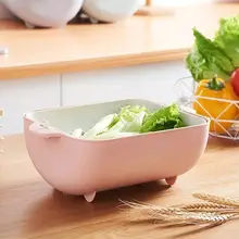 Многофункциональная корзина для мойки Двухслойная сливная корзина Домашняя кухня Корзина с фруктами и овощами Хозяйственная корз