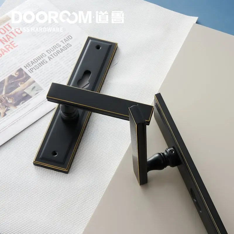 Dooroom латунный дверной рычаг набор немой итальянский американский интерьер для