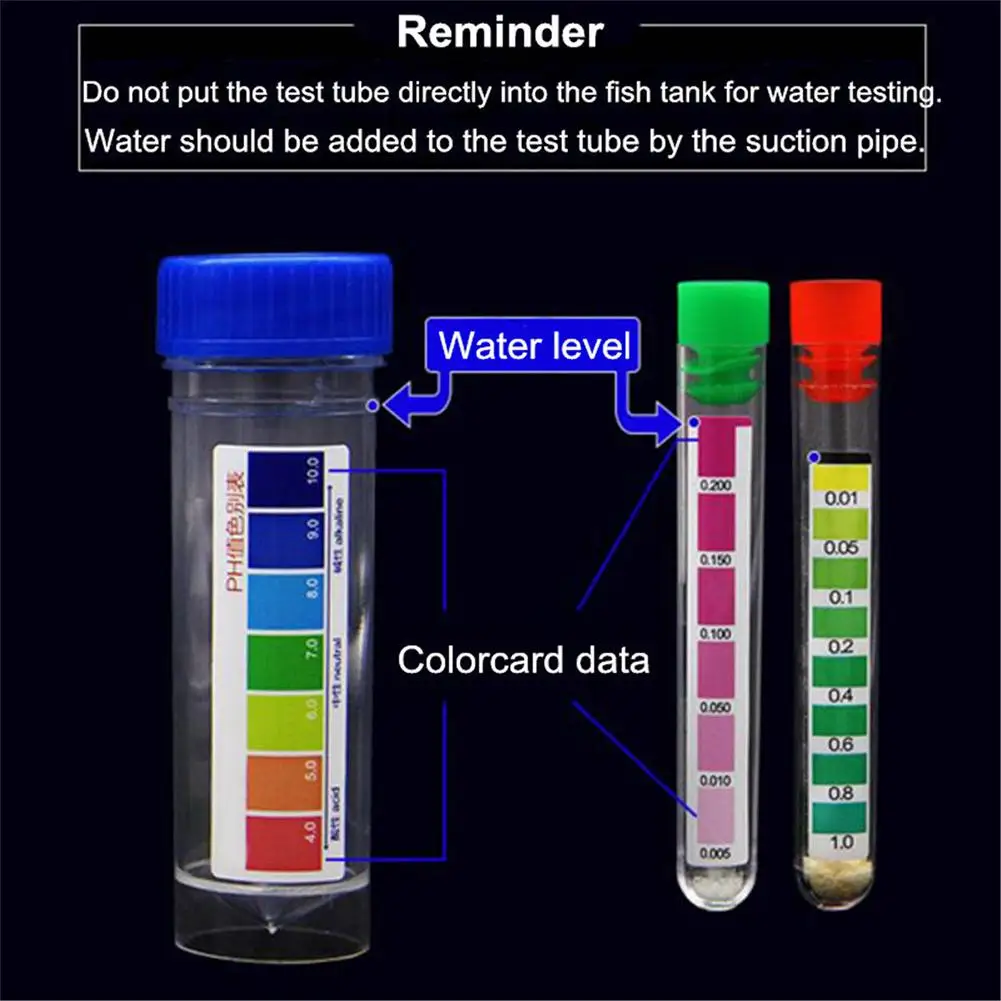 Aquarium Fish Tank PH NO2 NO3 Nitrite Nitrate Chlorine Water Quality Tester Kit Aquarium Water Quality Tester