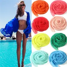 ホットセール新ファッション女性セクシーなシフォンラップドレスサロンビーチビキニのパレオビーチビキニの水着のカバーアップマフラー(China)