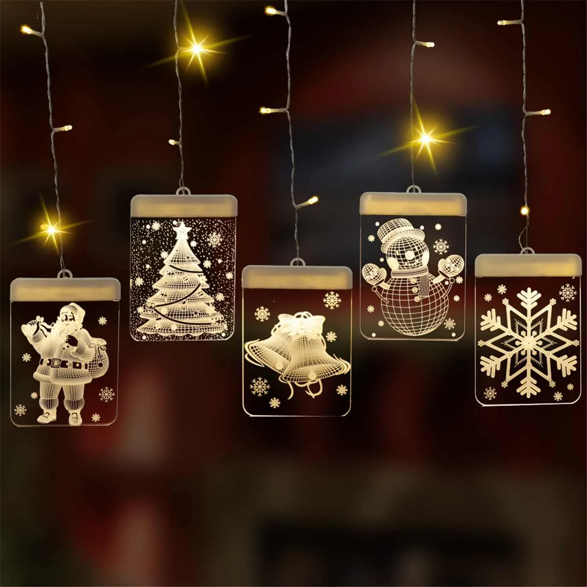 Christmas Decoration-Lamp Curtain-Light USB Colorful Warm White LED Star Light String Fairy-String-Lights - Испускаемый цвет: Тёплый белый