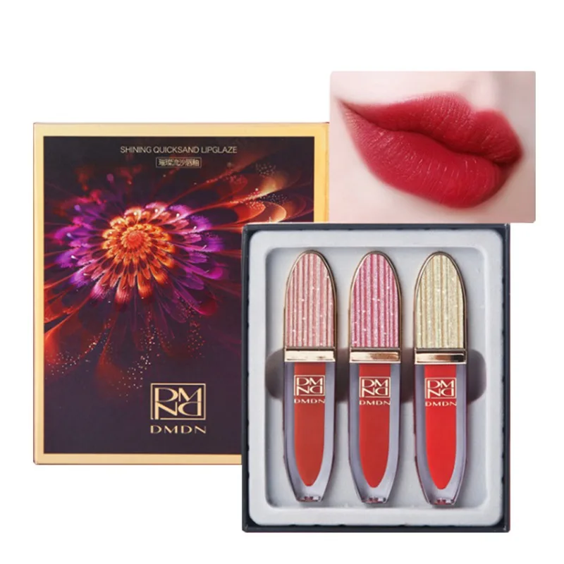 3pcs Waterproof Long-lasting Lip Gloss Liquid Lipstick Kit Lipstick Set Moisturizing Lip Glaze Set 3pcs Waterproof Long-lasting Lip Gloss Liquid Lipstick Kit Lipstick Set Moisturizing Lip Glaze Set