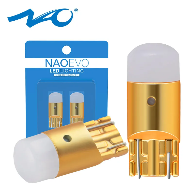 NAO T10 светодиодный W5W лампочка для автомобиля DRL 3030 SMD 5W5 WY5W габаритная лампа чтения
