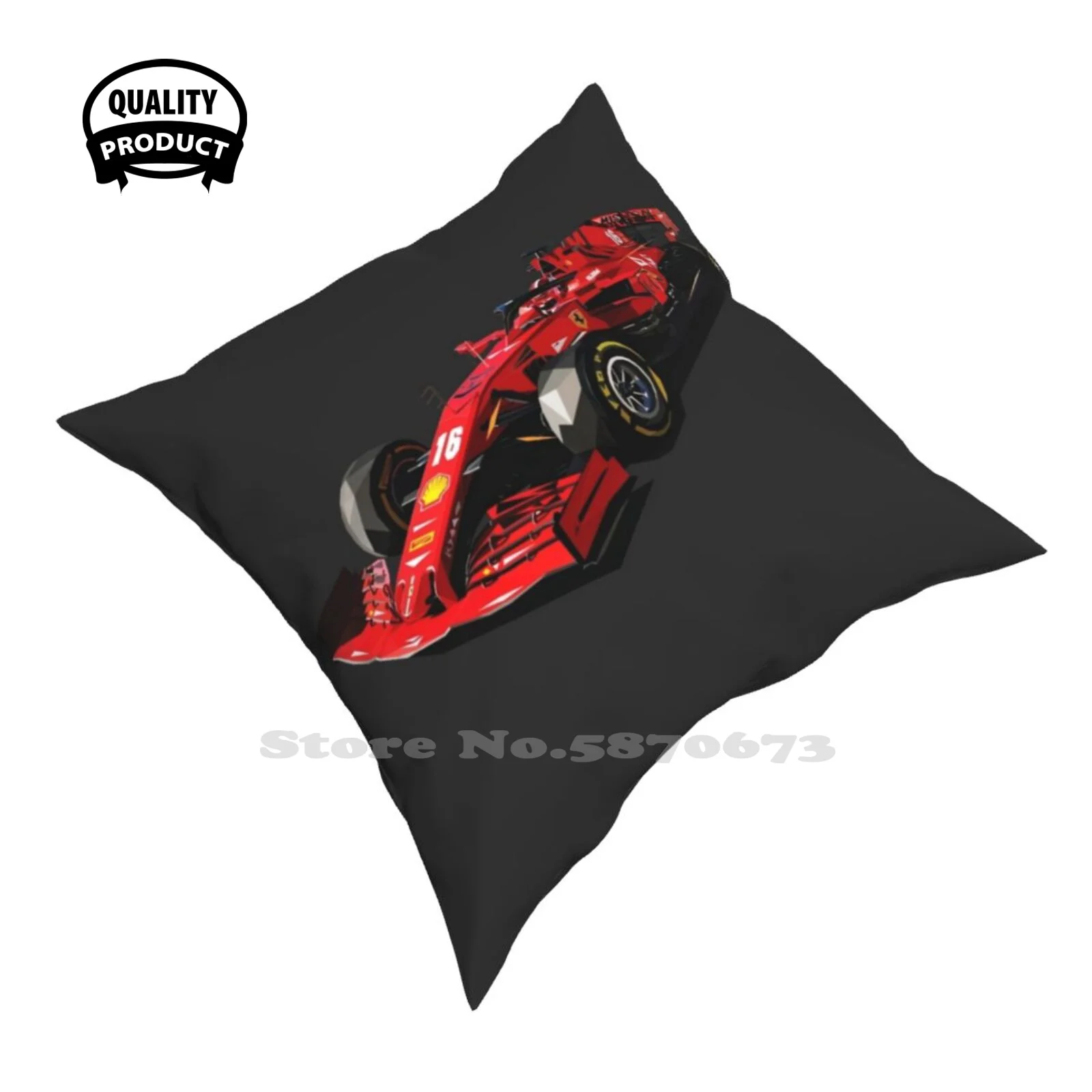 Charles Leclerc Sf1000 Low Poly Art Fashion Sofa Throw Pillow Cover Federa Charles Leclerc Leclerc Sf1000 Race Racing