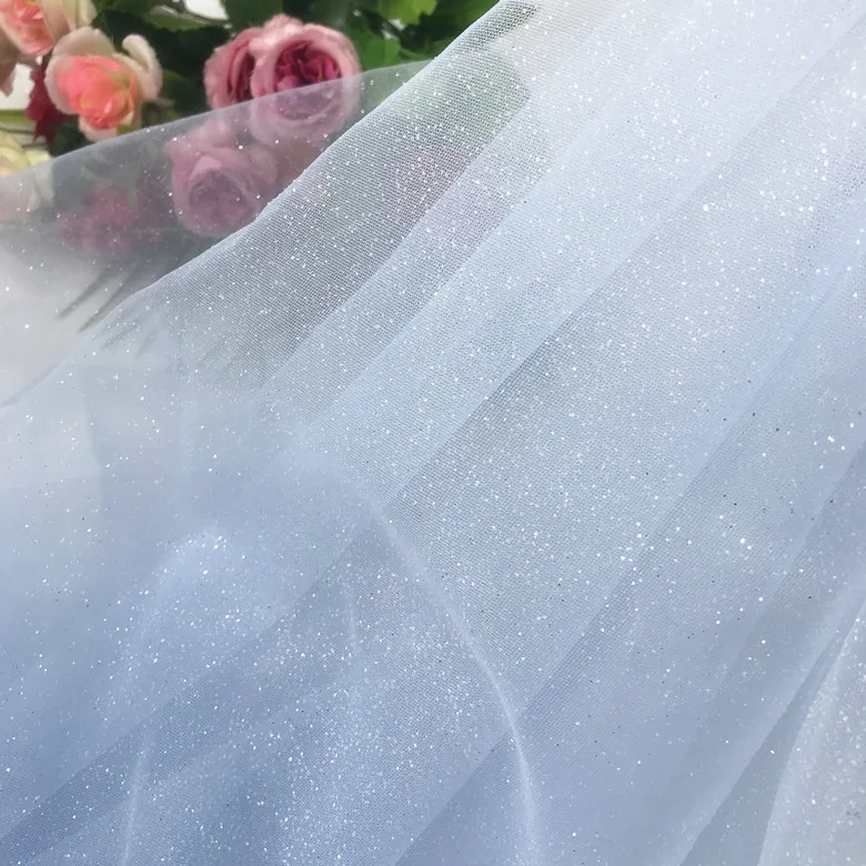 Off white gold glitter shiny lace fabric tulle mesh bride wedding veil soft home diy bronzed Lace | Дом и сад
