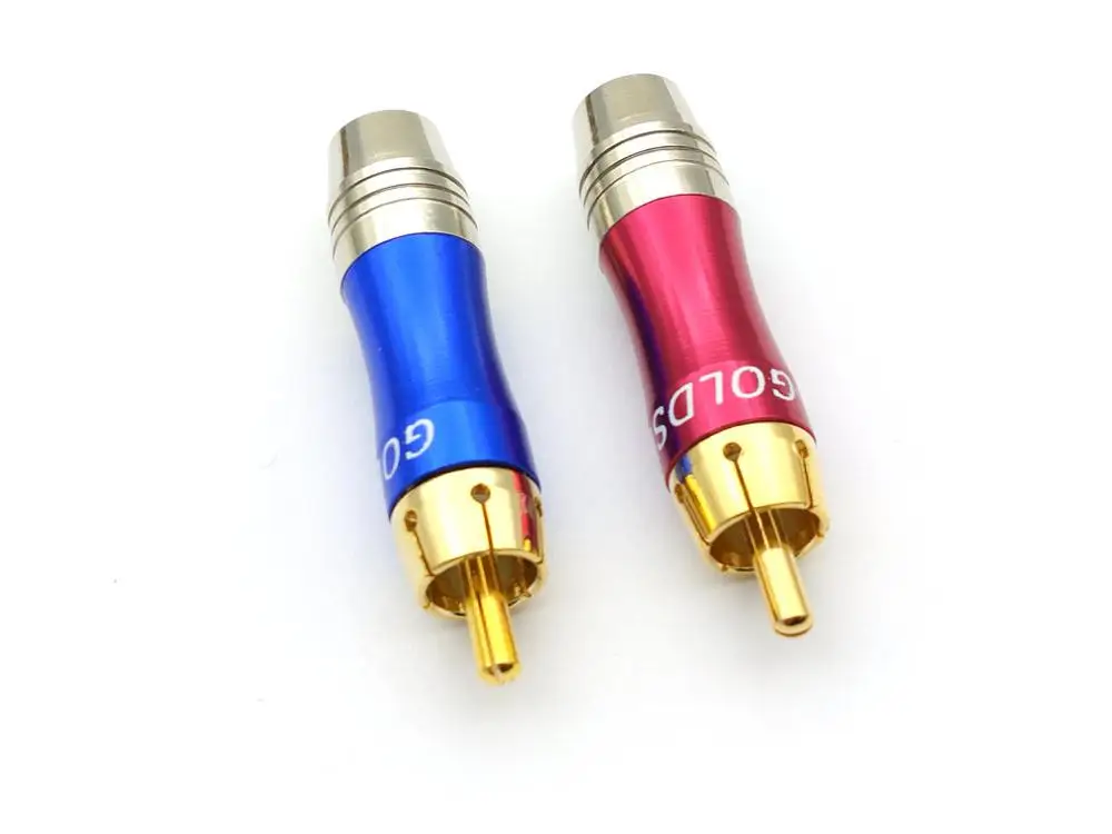 100 шт. Позолоченный разъем RCA 24k|Соединители| |