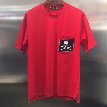 

Summer Style 2020 New Mastermind Japan Chest Pocket T Shirt Men Women O-Neck Bottom Extend MMJ T-shirts Cotton Tops Tees Men
