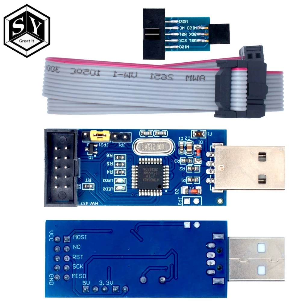 Connectors USB ISP 5V USBasp AVR Programmer ATMEGA8 ATMEGA128+6PIN Wire Support for Win7 Z09 Cable Length: 56mm Connectors USB ISP 5V USBasp AVR Programmer ATMEGA8 ATMEGA128+6PIN Wire Support for Win7 Z09 Cable Length: 56mm