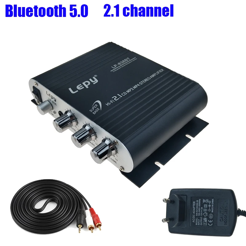 Lepy LP-838BT Bluetooth 5.0 усилитель мощности 2 1 3-канальный супер бас аудио звука с