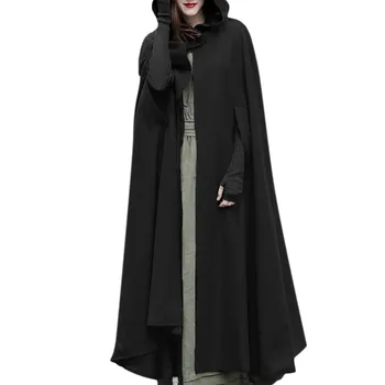 

Women Trench Coat Open Front Cardigan Jacket Coat Cape Cloak Poncho Plus#35