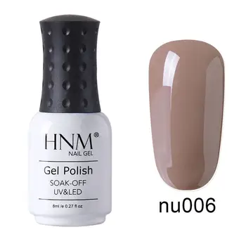 

HNM Hot Sale 8ML Gel Varnish LED UV Gel Nail Polish Nude Color Series Soak Off Hybrid Lacquer Semi Permanent GelLak 24 Colors