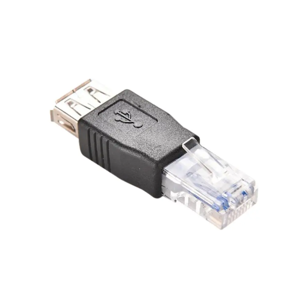 Сетевой интерфейс Rj45 к Usb Женский адаптер сетевому кабелю кристальная головка
