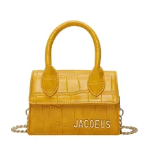 Bags for Women Shoulder Yellow Mini Bag Fashion Chain Portable Messenger Bag Stone Small Square Bag High Quality Handbags
