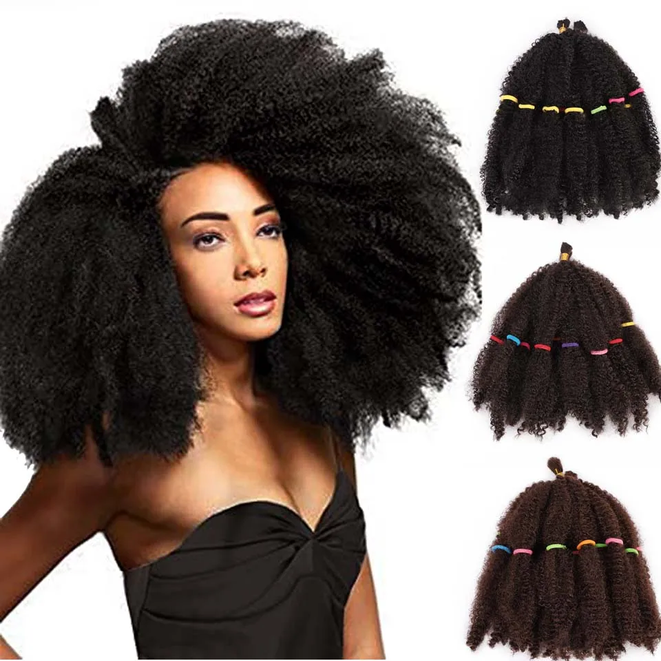 Buen trato Spring sunshine-trenzas Marely de 10 pulgadas, Pelo Rizado Afro coqueto, trenzado de ganchillo, pelo trenzado sintético de ganchillo 5ByBKKEro