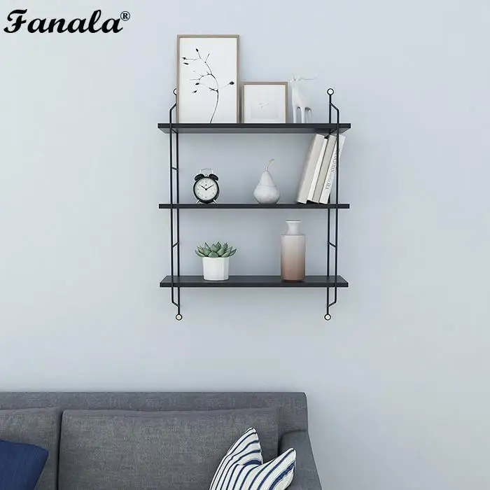 US EU In Stock 3 Tiers Rustic Floating Book Shelf Wall Mounted Storage Heavy Duty for Kitchen Bedroom Livingroom Wall Shelves