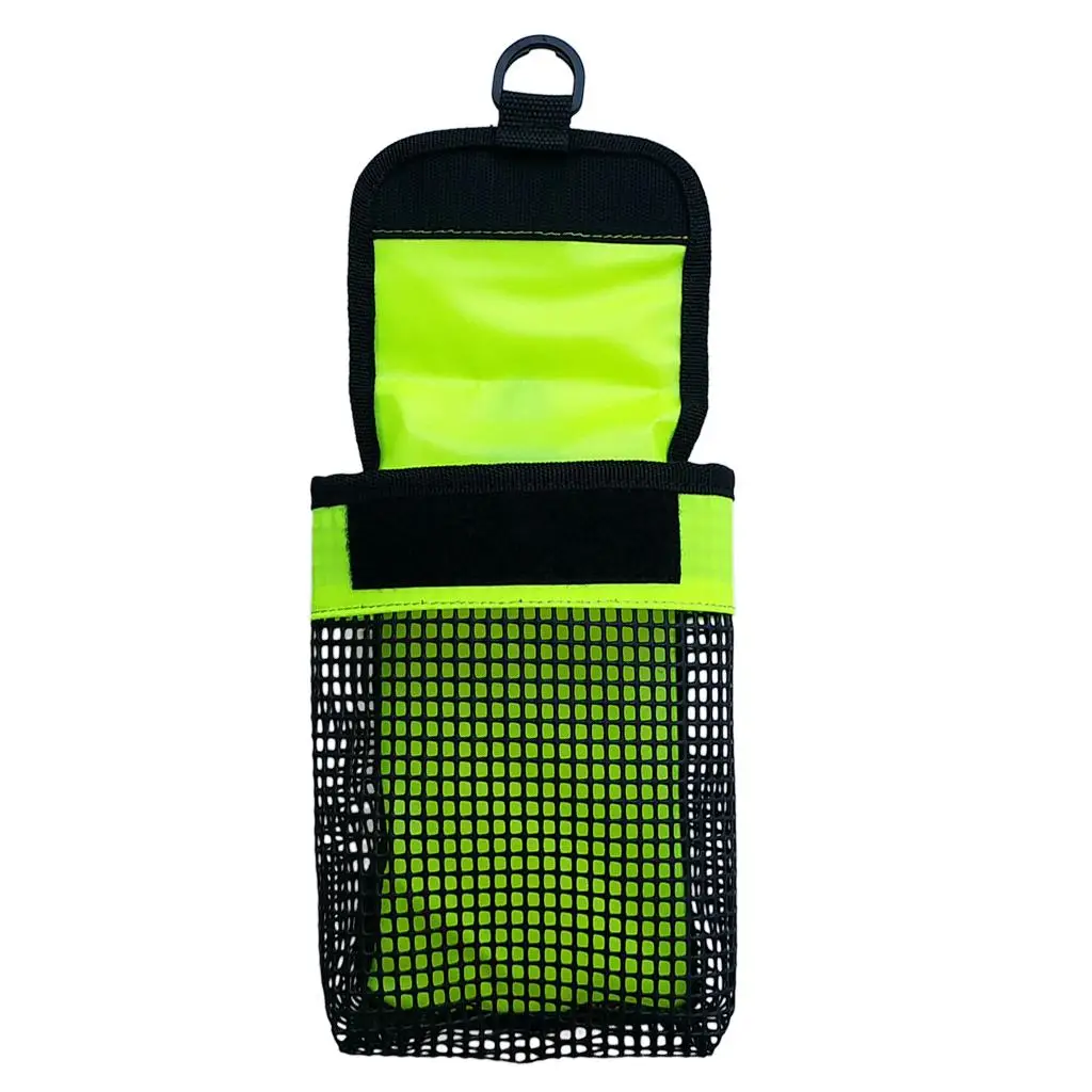 2 Pack Mesh Gear Bag for Scuba Diving Dive Reel & SMB Safety Marker Buoy Gear Equipment Fluo Yellow and Orange Diving Bags