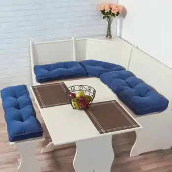 

NEW 4 Pcs/Set Soft High Rebound Foam Corner Bench Dining Kitchen Breakfast Nook Cushion Mat Chair Pads