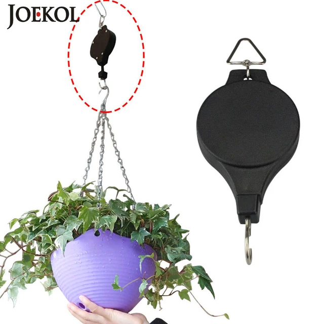 Adjustable Telescopic Retractable Pulley Pull Down Hanger for Potted Plants  Hanger for Potted Plants Hanger Hanging Flower Hook - AliExpress