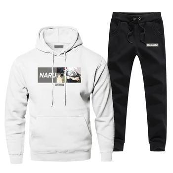

Naruto Hatake Kakashi Print Men's Sets Fashion Casual Tracksuit Pants 2019 New Japan Anime Sweatpants Harajuku Hip Hop Male Sets