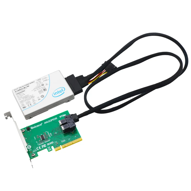  Ceacent NVMe Controller SSD Riser 12Gbs ANU22PE08 SFF8643 Stecker Dual Port PCIe X8 sff8643 zu sff8