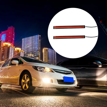 

2PCS 17CM Universal COB LED Strip Car Running Fog Lamp Driving Strip Light Flexible Led Strip/waterproof 10-16V