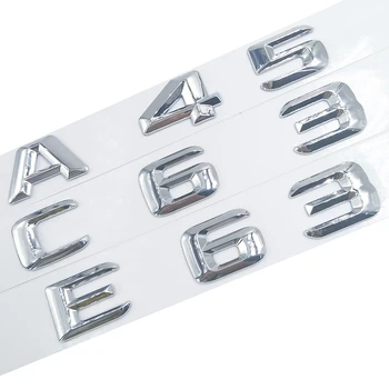 

ABS Plastic 3D Sticker A 45 A45 C 63 C63 E 63 E63 Trunk Rear Logo Badge Emblem for Mercedes Benz W176 AMG A Class A45 C63 E63