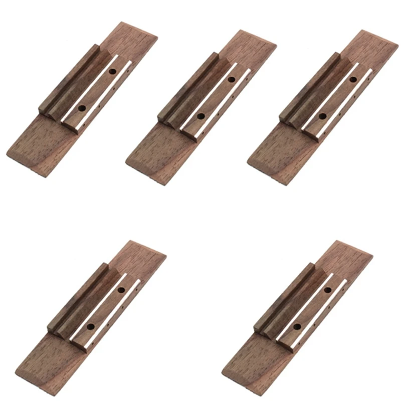 

5Pcs Ukulele Rosewood Bridge Slotted for 4 String Ukulele 110x25x53mm Ukulele Parts