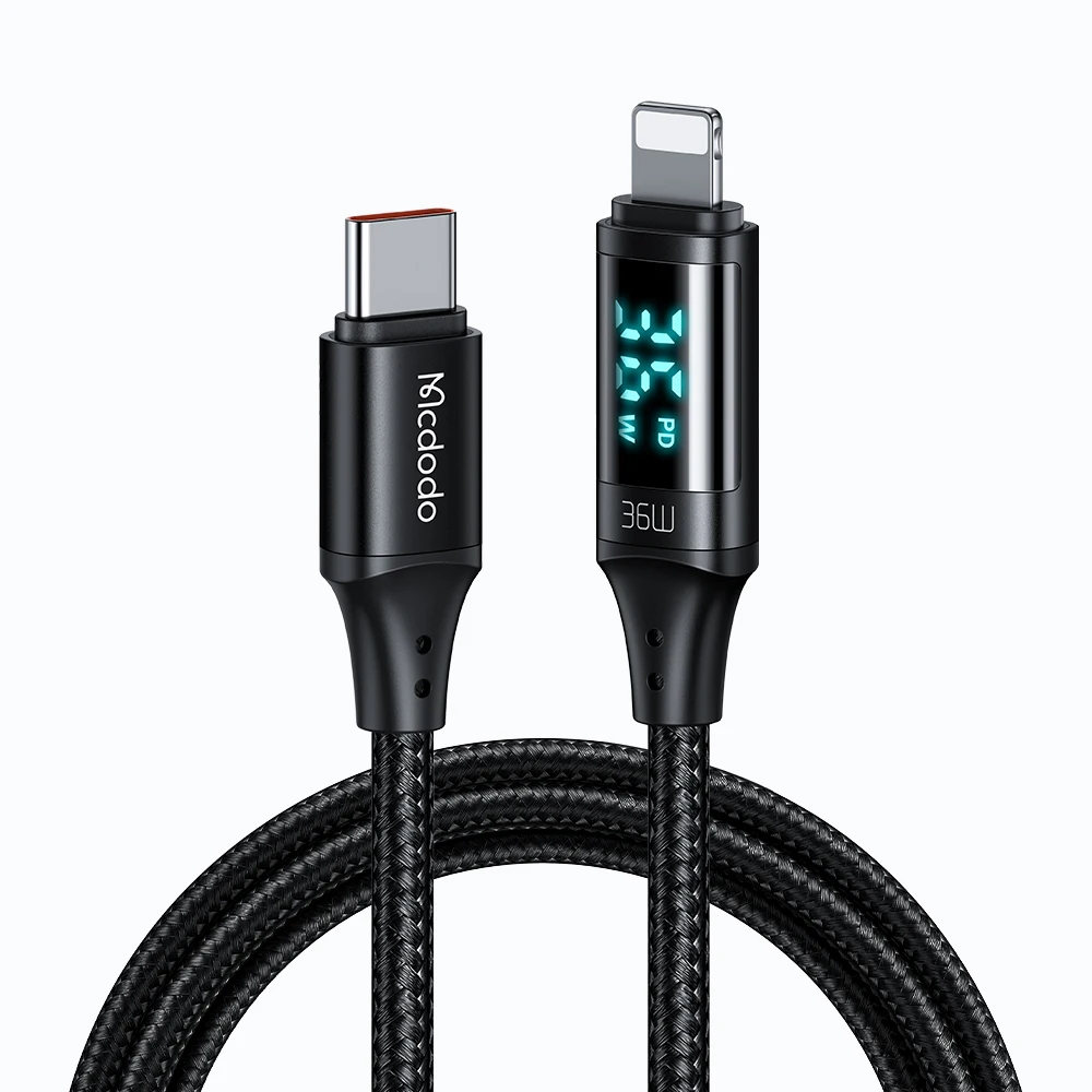 best fast charging cable for android Mcdodo Type C 36W Digital Display Data Cord PD to Lightning 3A Fast Charging Cable For iPhone 13 12 11 Pro Max iPad Charger Wire best iphone cable Cables