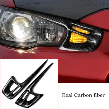 

Carbon Fiber Headlight eyebrow Cover For Mitsubishi Lancer EVO X 10 Outlander
