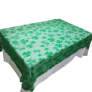 

st Patrick Shamrock Table Cover Runner Tablecloth Clover Green Leaf Decor Party Home Rectangular Table Cloth 60 x 84 inch