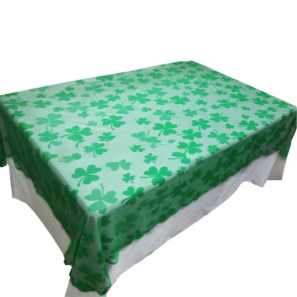 Скатерть для стола st Patrick Shamrock с изображением клевера зеленого листа вечерние